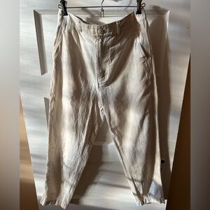 UNIQLO pin-striped linen/cotton pants